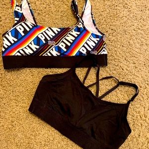 Pink Victoria Secret sports bras